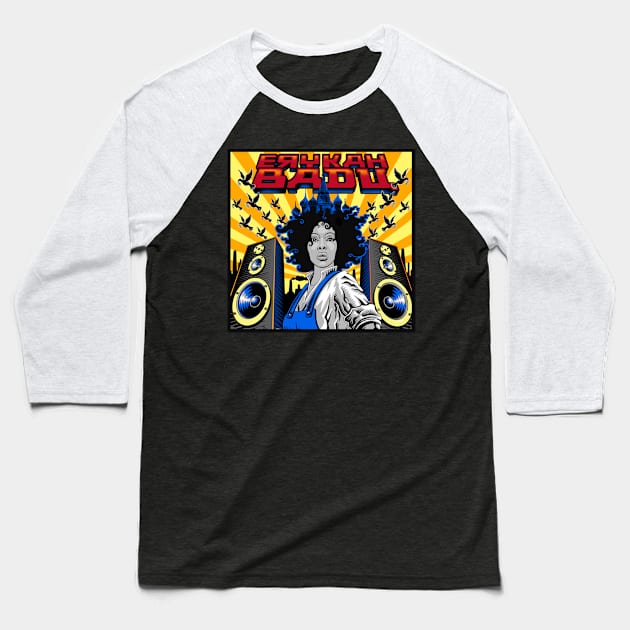 erykah badu Baseball T-Shirt by Anespen